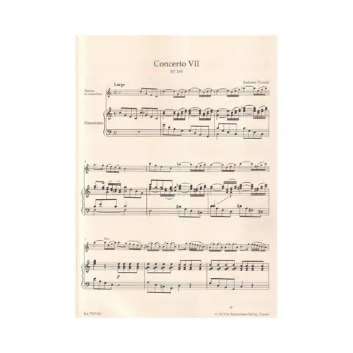 La Stravaganza op. 4 Vol.2 - Twelve concertos for violin, strings and basso continuo - Concertos VII-XII
