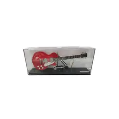 Miniatura Guitarra Les Paul escal 1:4 25cm em caixa acrílica - Vermelha