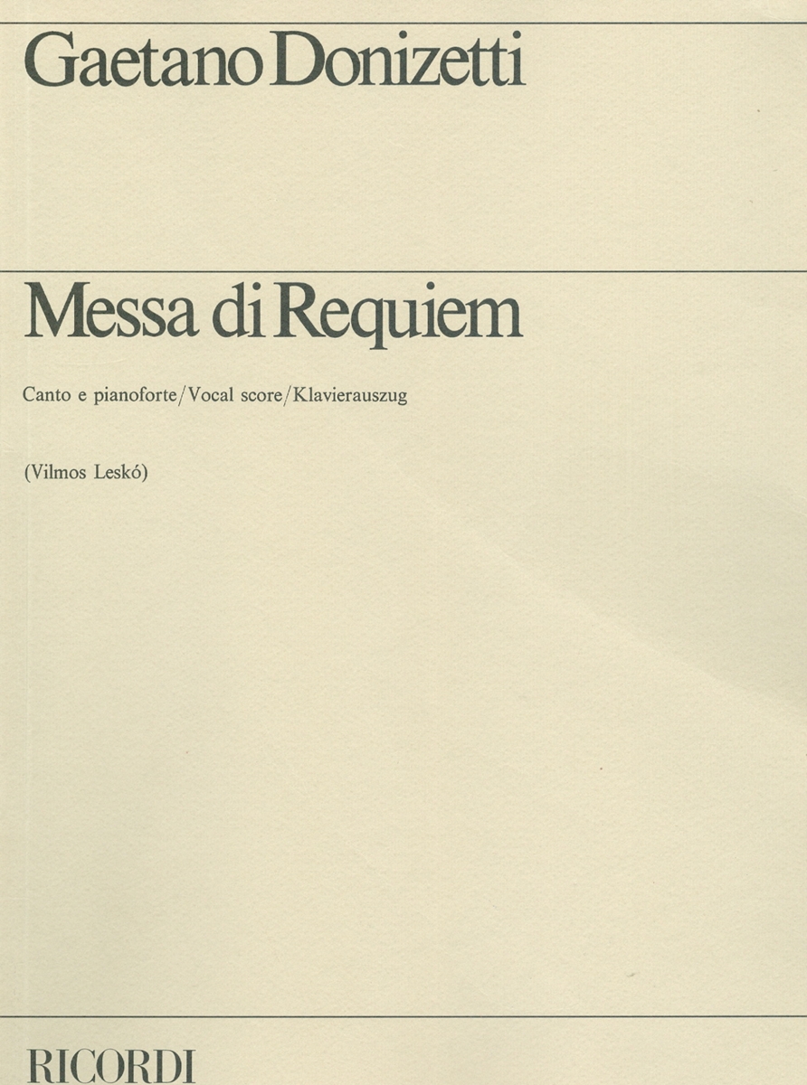 Messa di Requiem para canto e piano de Gaetano Donizetti missa de