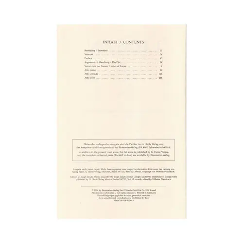 Armida Hob.XXVIII - vocal score