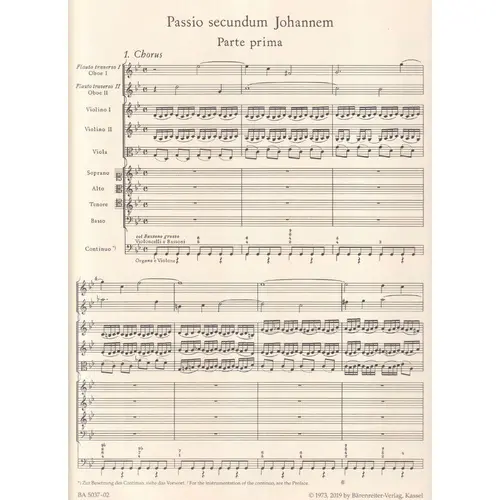 Johannes-Passion BWV 245 - fulll Score