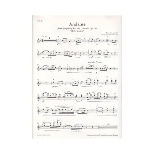 Andante from Symphony No. 5 in d minor Op. 107