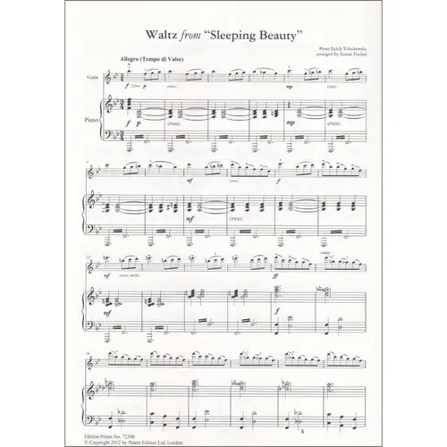Waltz from Sleeping Beauty Pyotr Ilyich Tchaikovsky / Simon Fischer