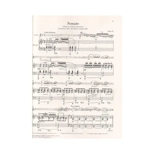 Sonata for piano and violin in G major Op.13