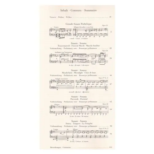 Five Famous Piano Sonatas