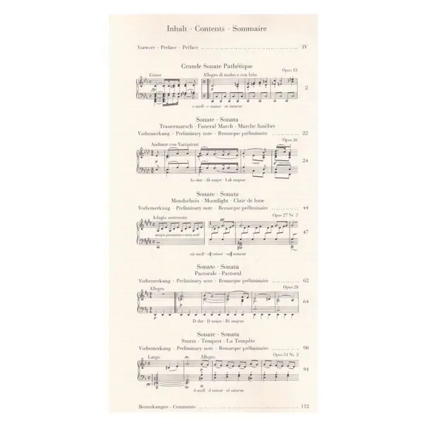Five Famous Piano Sonatas