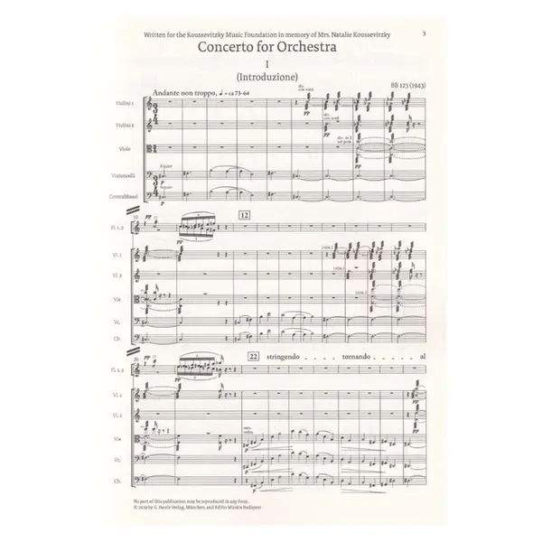 Concerto for Orchestra - studien edition