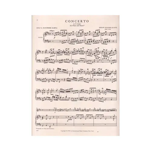 Concerto In D Major For Flute