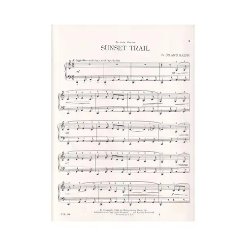 Sunset Trailfor piano