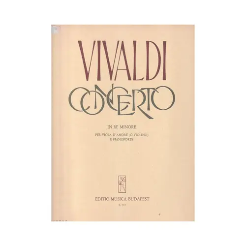 Concerto In Re Minore Per Viola D´Amore-PV 288-F.II n.2