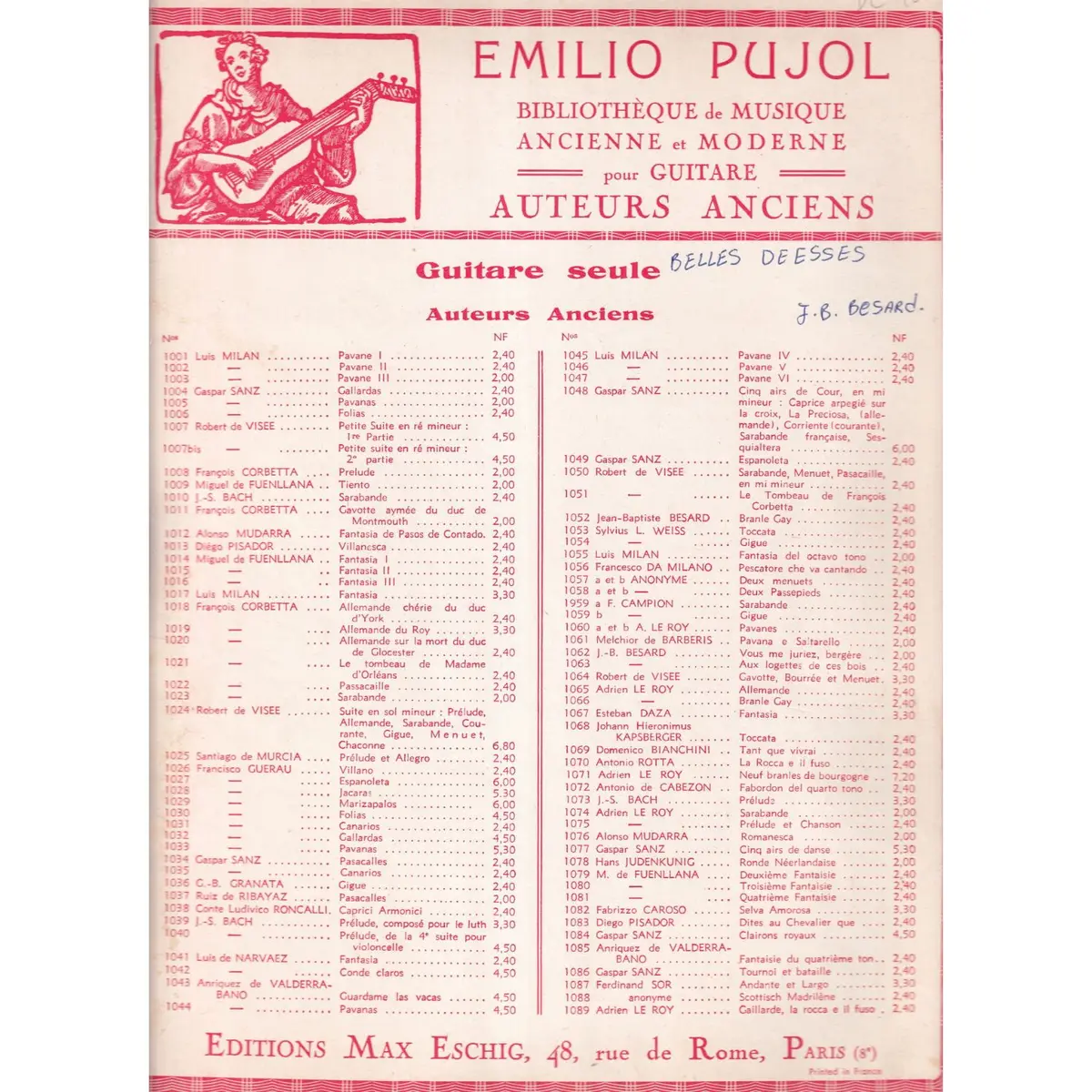 Belles Deesses - Chanson  (Pujol 1307)