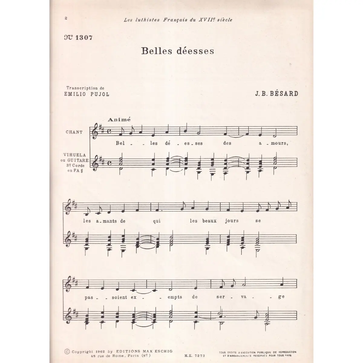 Belles Deesses - Chanson  (Pujol 1307)