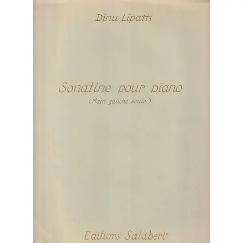 Sonatine Pour Piano (Mao Esquerda)