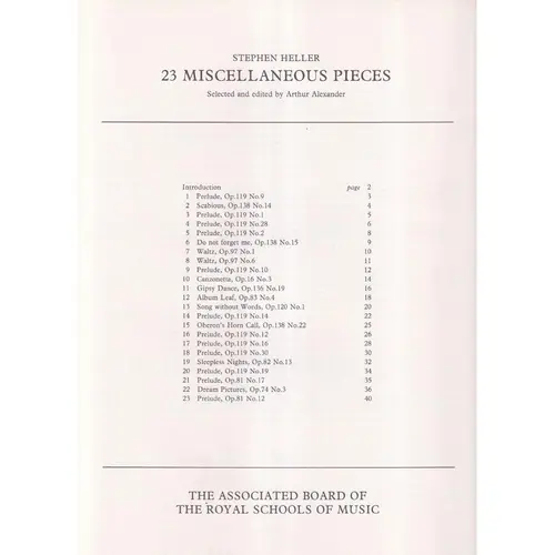 23 Miscellaneous Pieces  (Epp 50)