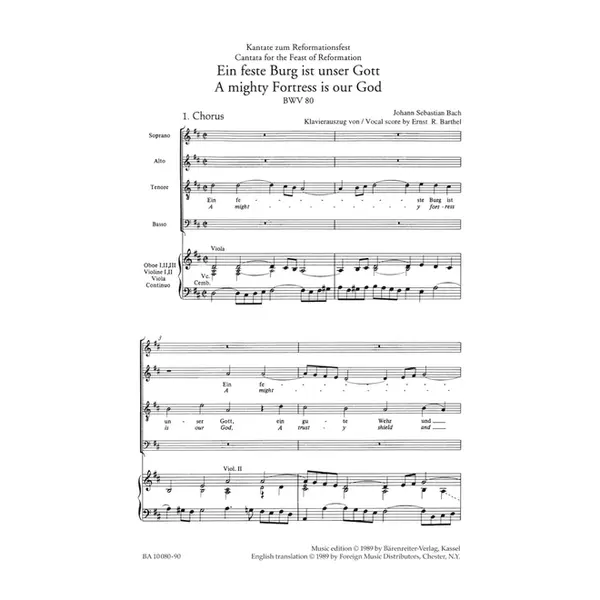Ein Feste Burg Ist Unser Gott  - Bwv 80