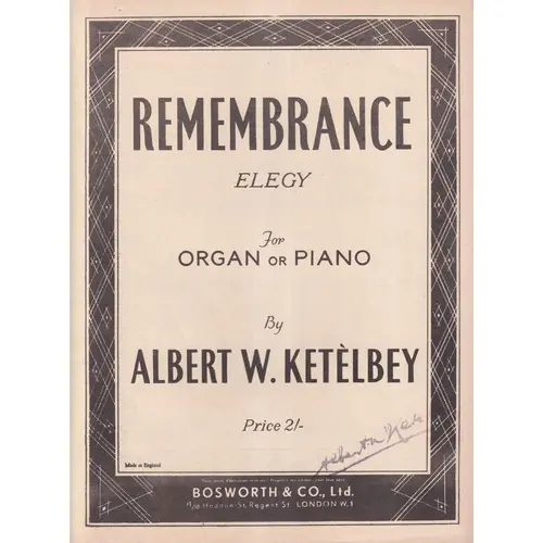 Remembrance - Elegy   (Edição Antiga)