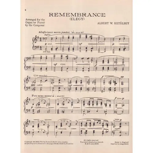 Remembrance - Elegy   (Edição Antiga)