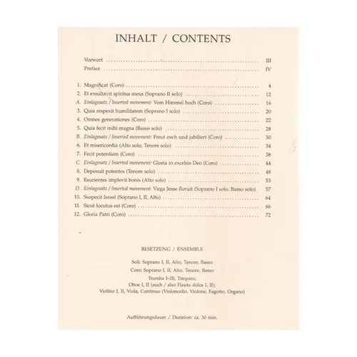 Magnificat in E-flat Major Bwv 243a - Vocal Score