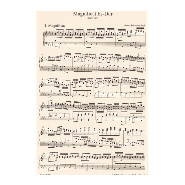 Magnificat in E-flat Major Bwv 243a - Vocal Score