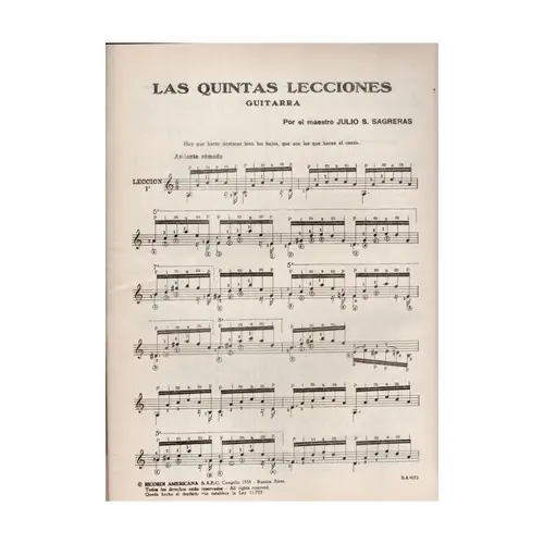 Las Quintas Lecciones De Guitarra