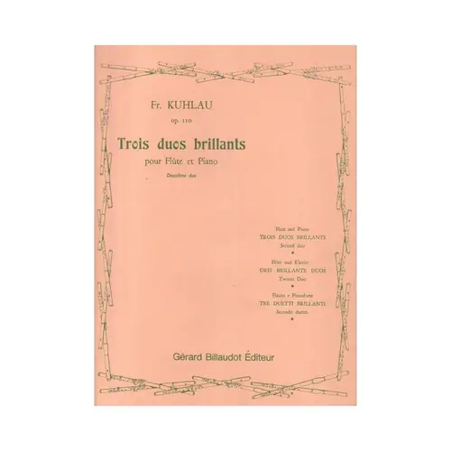 Trois Duos Brillants -  Deuxieme Duo  Pour Flute Et Piano