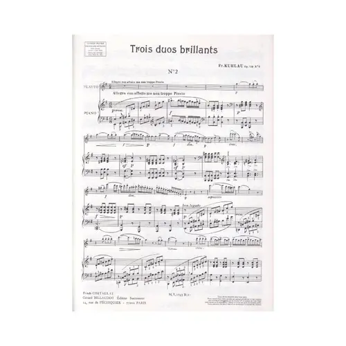 Trois Duos Brillants -  Deuxieme Duo  Pour Flute Et Piano