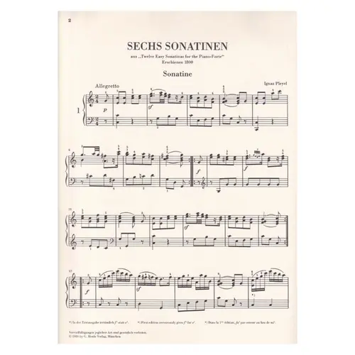 Sonatinen Fur Klavier Vol.2-Klassik
