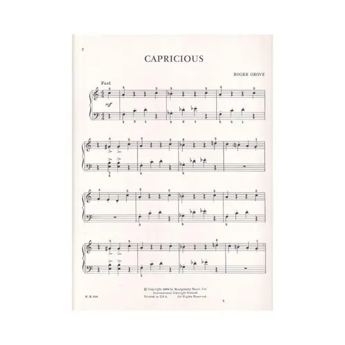 Capricious for piano
