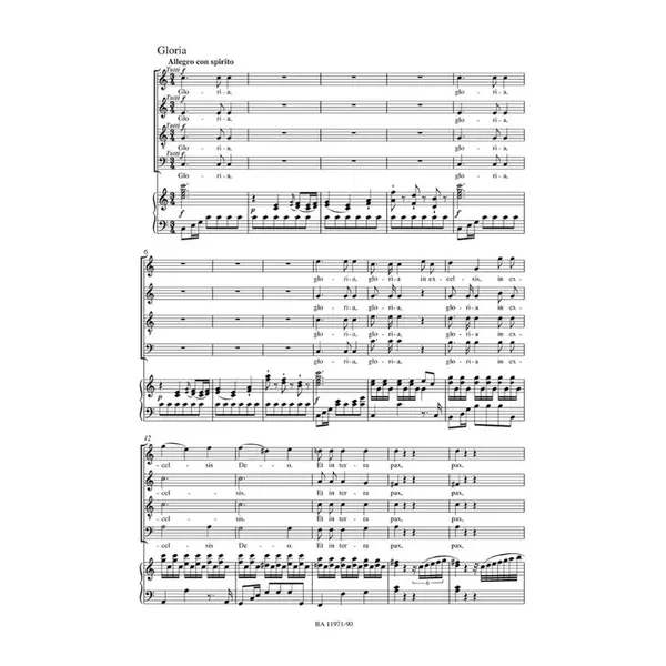 Missa in C Major - KV 317  Coronation Mass - Vocal Score