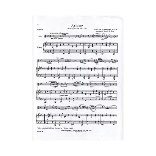 Arioso From Cantata N.156 - Sax Alt