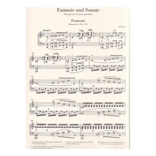 Fantasy and Sonata c minor K. 475/457 - Urtext