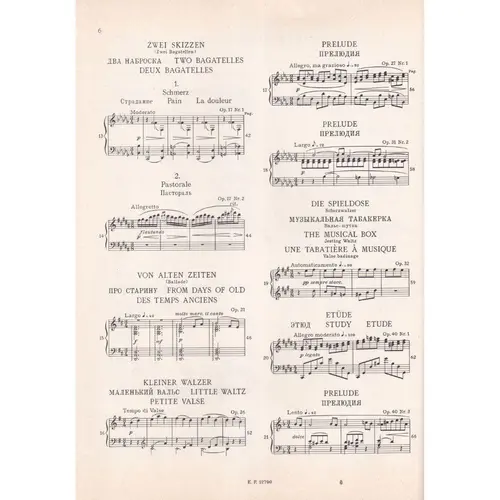 Ausgewahlte Klavierstucke  (Selected Piano Pieces)