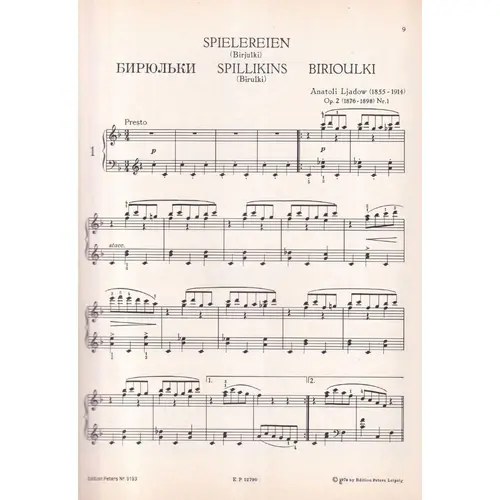 Ausgewahlte Klavierstucke  (Selected Piano Pieces)