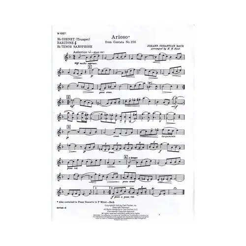 Arioso From Cantata N.156 - Trompete