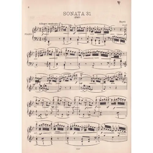 Piano Sonata N.31 In B B  (Edição Antiga)