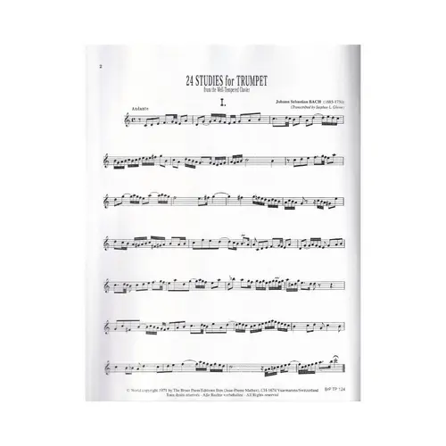 24 Studies From The Well-Tempered Clavier For Trumpet