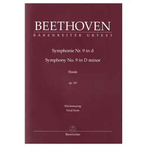 Symphonie N.9 In D Moll - Op.125  - Finale - Vocal Score