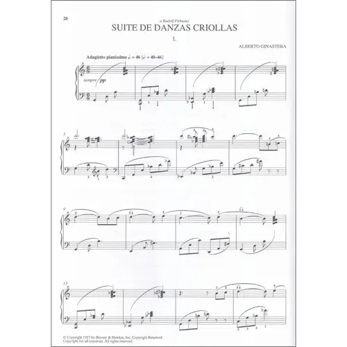 Suite De Danzas Criollas For Piano