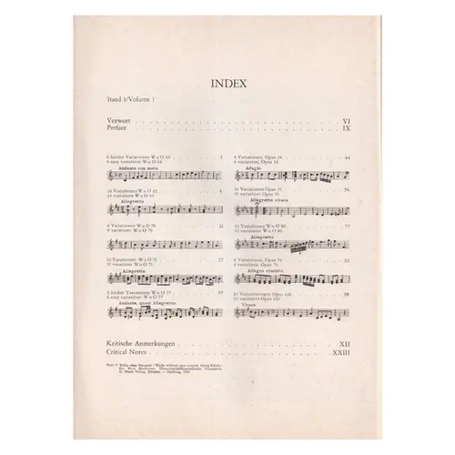 Variationen fur klavier - Vol.1