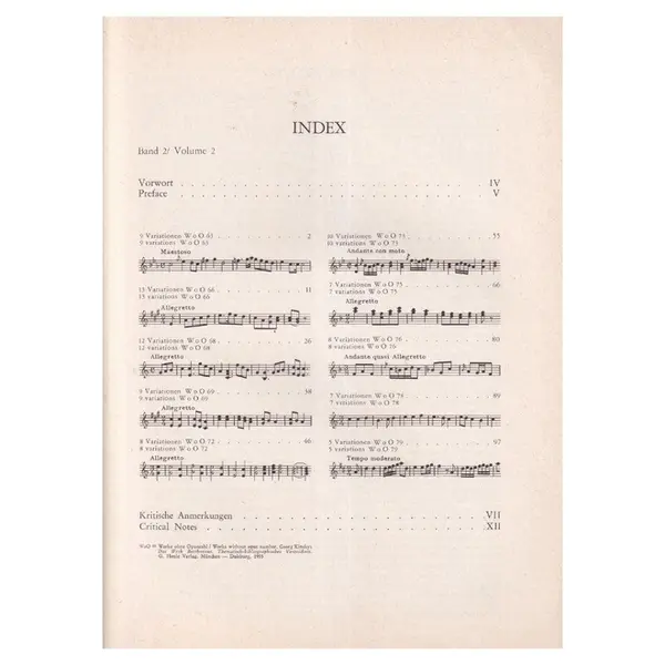 Variationen fur klavier - Vol.1