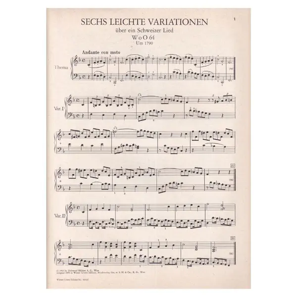 Variationen fur klavier - Vol.1