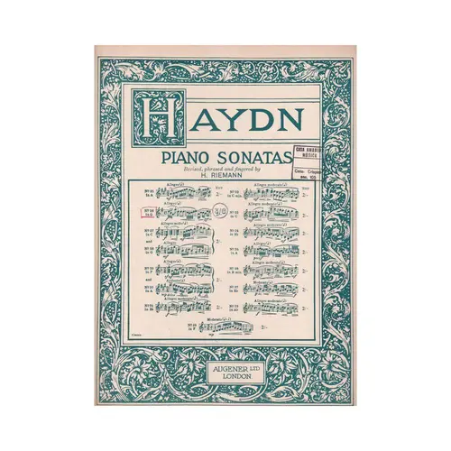 Piano Sonata N.26 In G  (Edição Antiga)