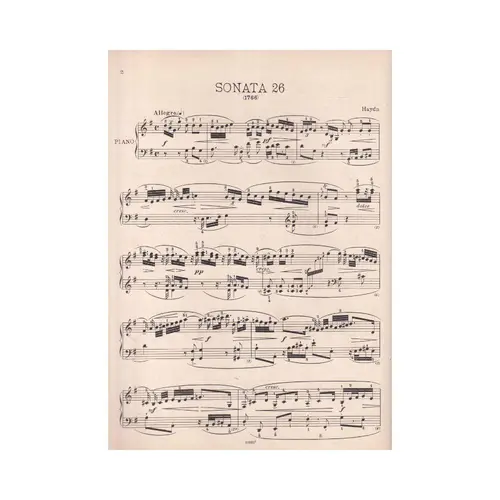 Piano Sonata N.26 In G  (Edição Antiga)