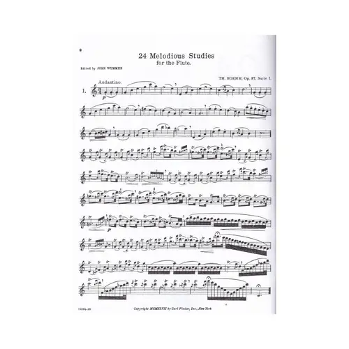 24 Melodious Studies For Flute - Op.37