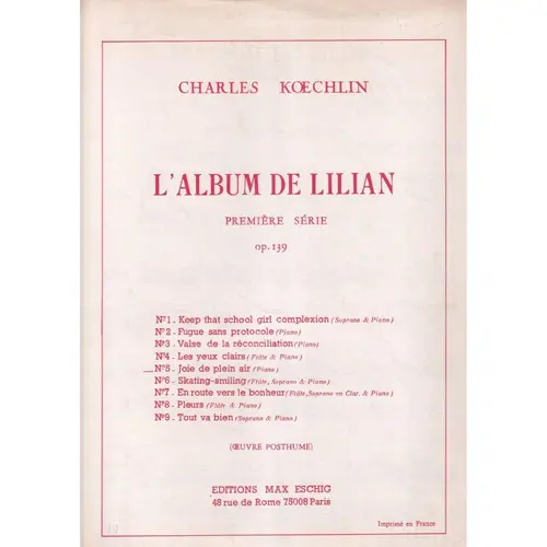 Joie De Plein Air - L´Album De Lilian - Op.139 N.5