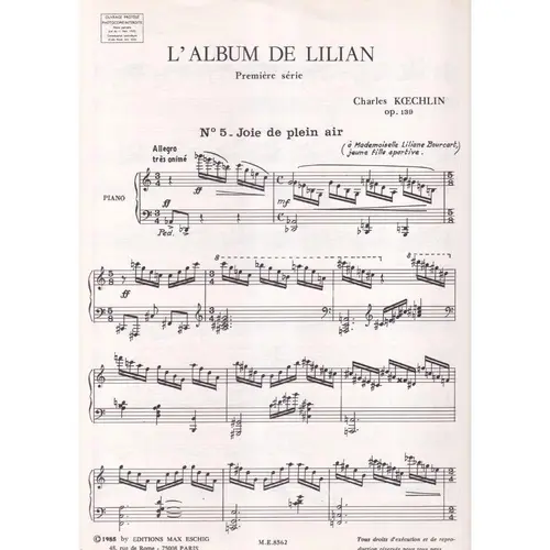 Joie De Plein Air - L´Album De Lilian - Op.139 N.5