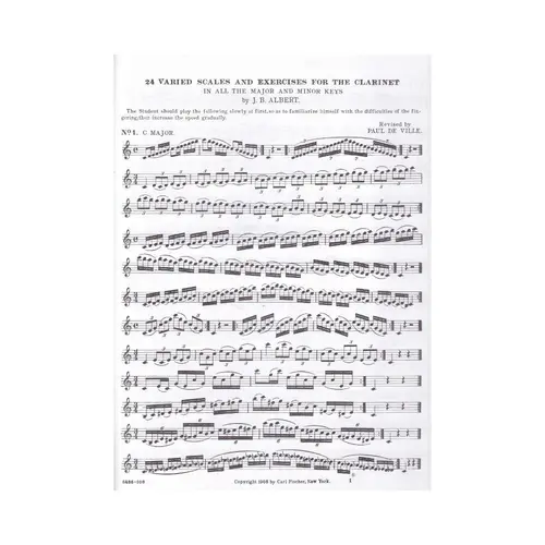 24 Varied Scales And Exercises For Clarinet