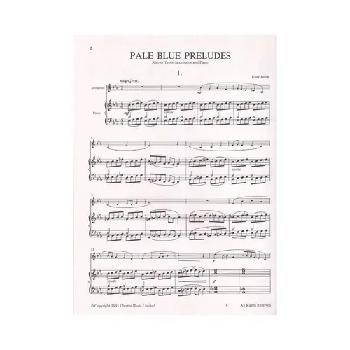 Pale Blue Preludes - Exemplar Antigo