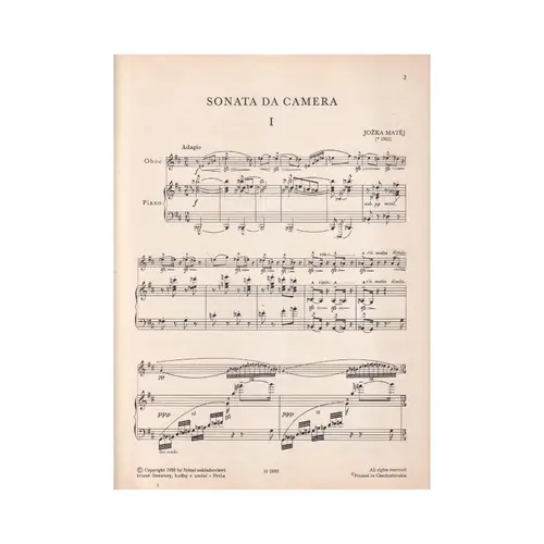 Sonata Da Camera para Oboe E Orq.