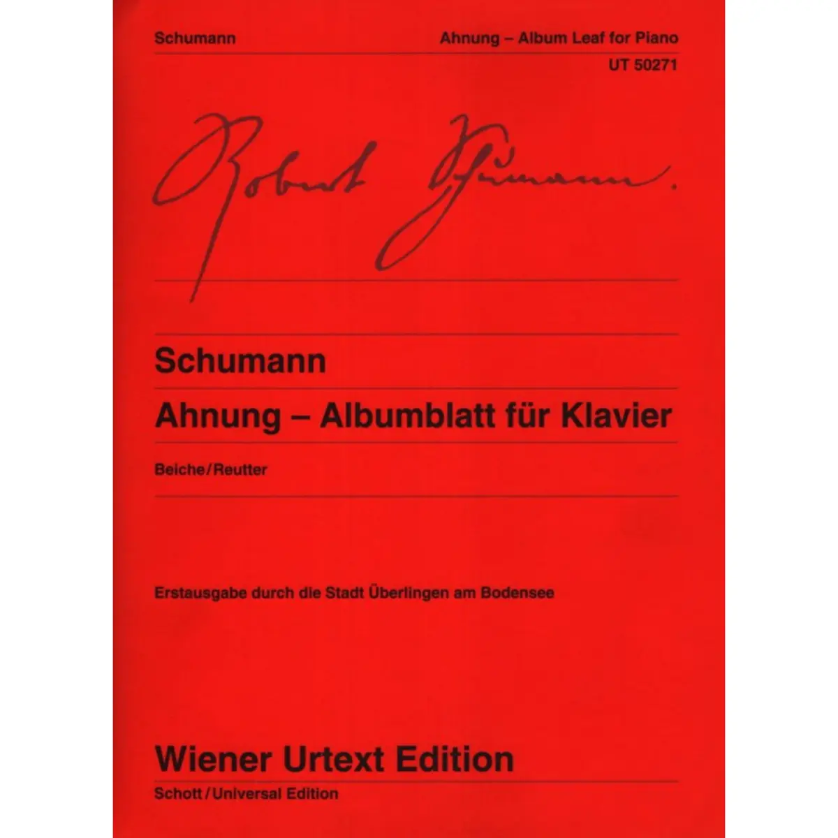 Album Leaf For Piano - Albumblatt Fur Klavier